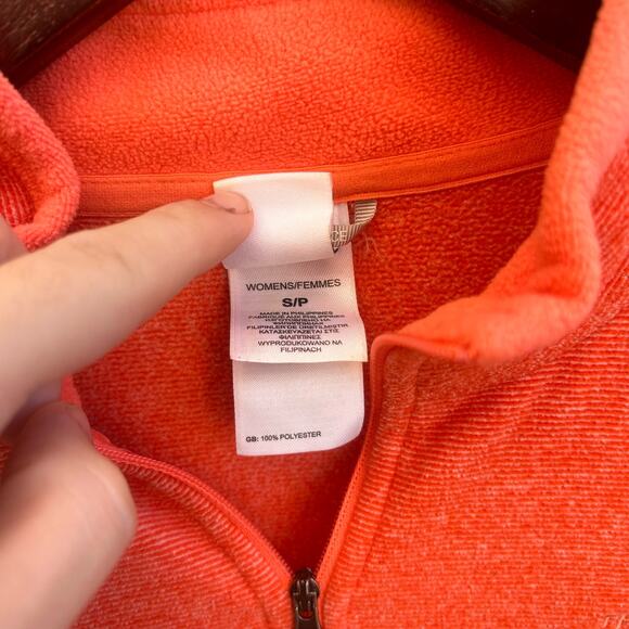 The North Face Orange Pullover Fleece Size Womens Small - Picture 4 of 5
